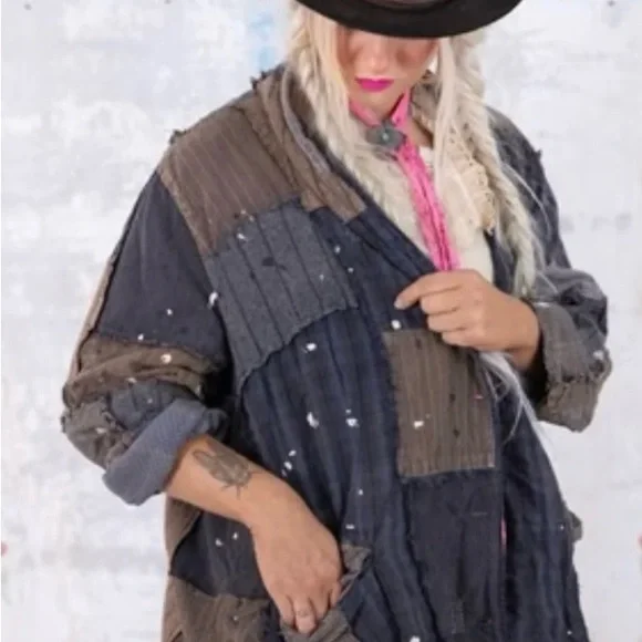 Magnolia Pearl Charlotte Shawl Collar Coat Pioneer - NWOT - Picture 3 of 11